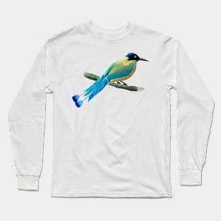 Blue Crowned Motmot Long Sleeve T-Shirt